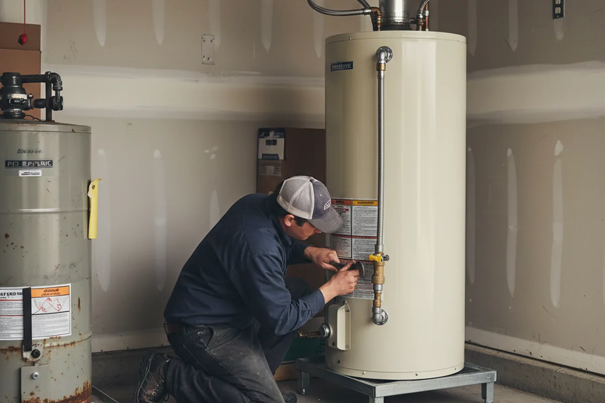 Water heater and shutoff valve replacement in Commerce