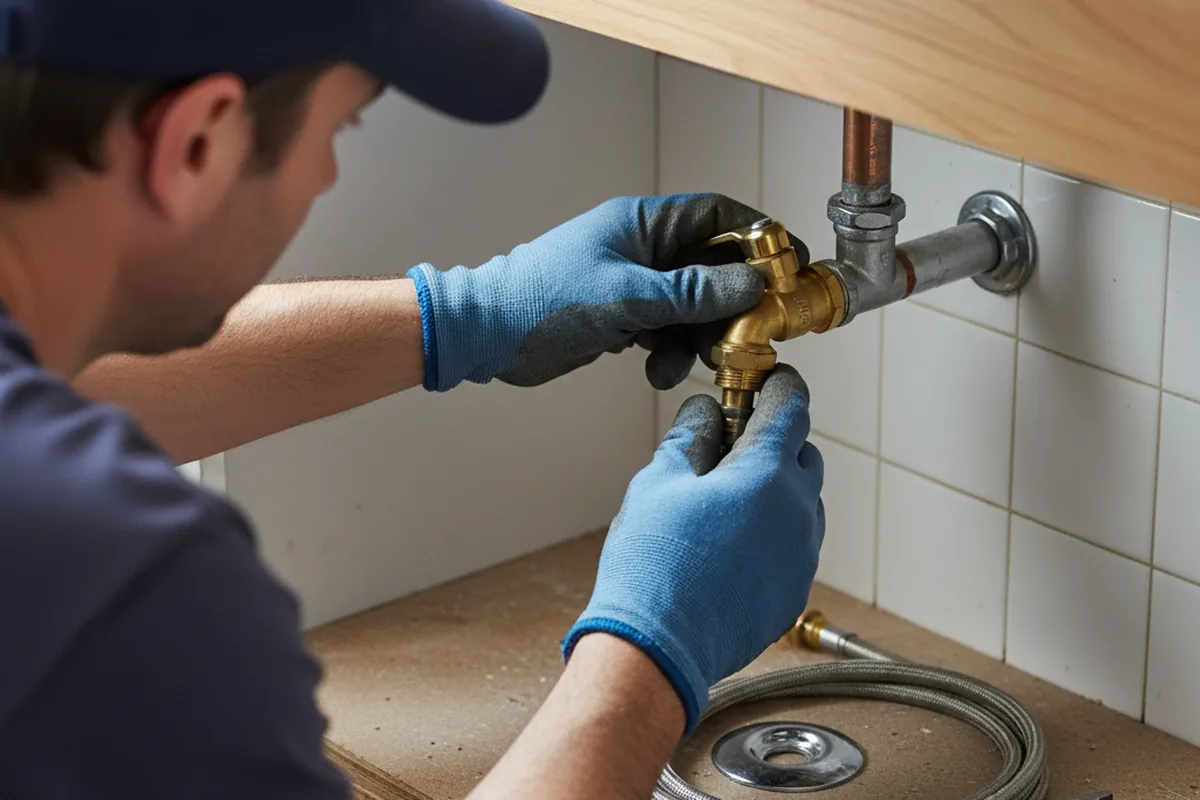 Shutoff valve and fitting work during Well Pump Repair in Commerce